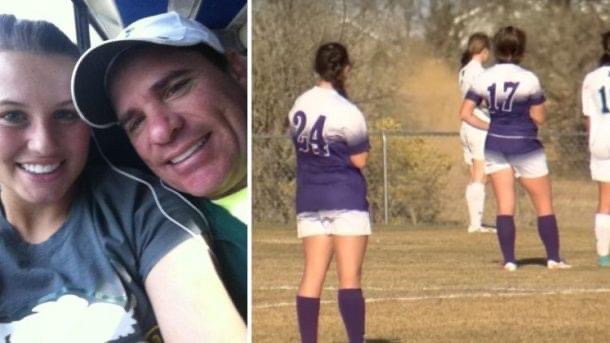 Girls Freeze During Soccer Game As Everyone Hears The Unmistakable Sound Of The National Anthem