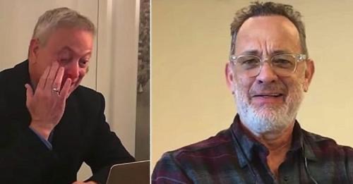 Gary Sinise bursts into tears as Tom Hanks and other celebrities pay tribute his charity work