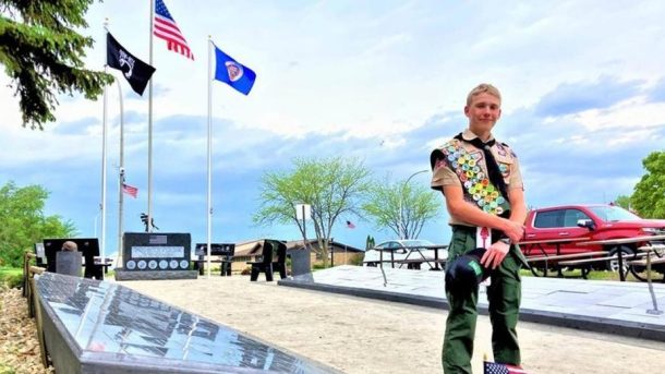 A 15-year-old decided his hometown needed a veterans memorial, so he raised $77K to build one