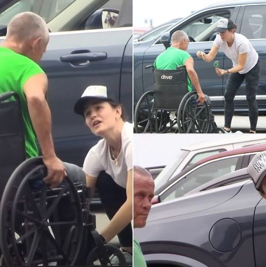 Jennifer Garner spots wheelchair-bound homeless man without shoes – her next move has people in tears