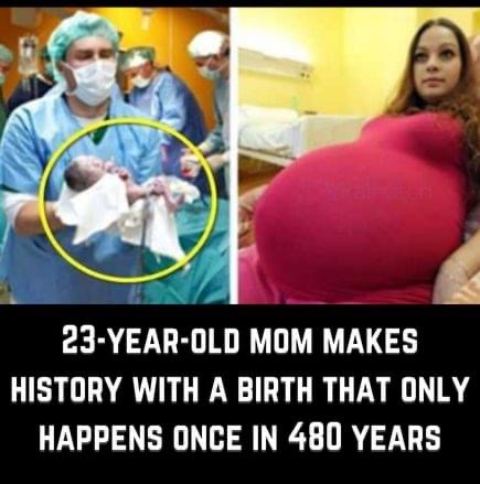 23-year-old mom makes history with a birth that only happens once in 480 years