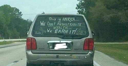 Controversial’ Message Seen On Back Of SUV Sparks Online Debate