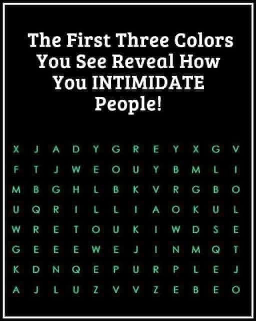 The First Three Colors You See Reveal How You INTIMIDATE People