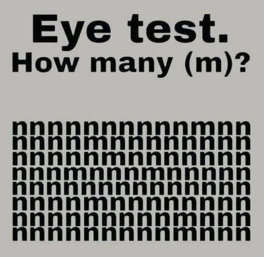 The internet is full of visual puzzles and brain teasers, and one of the latest challenges to catch everyone’s attention is the “Eye Test” where participants are asked to spot the number of times the letter “m” appears in a grid filled with “n”s.